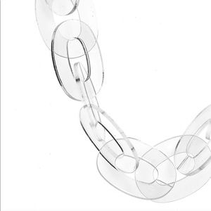 NORDSTROM Natasha Clear Resin Link Necklace